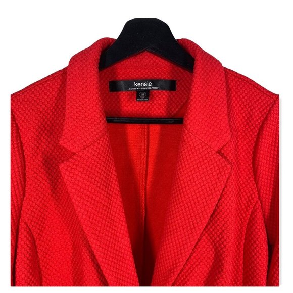 Kensie Textured Single Button Blazer, Small - Picture 2 of 9